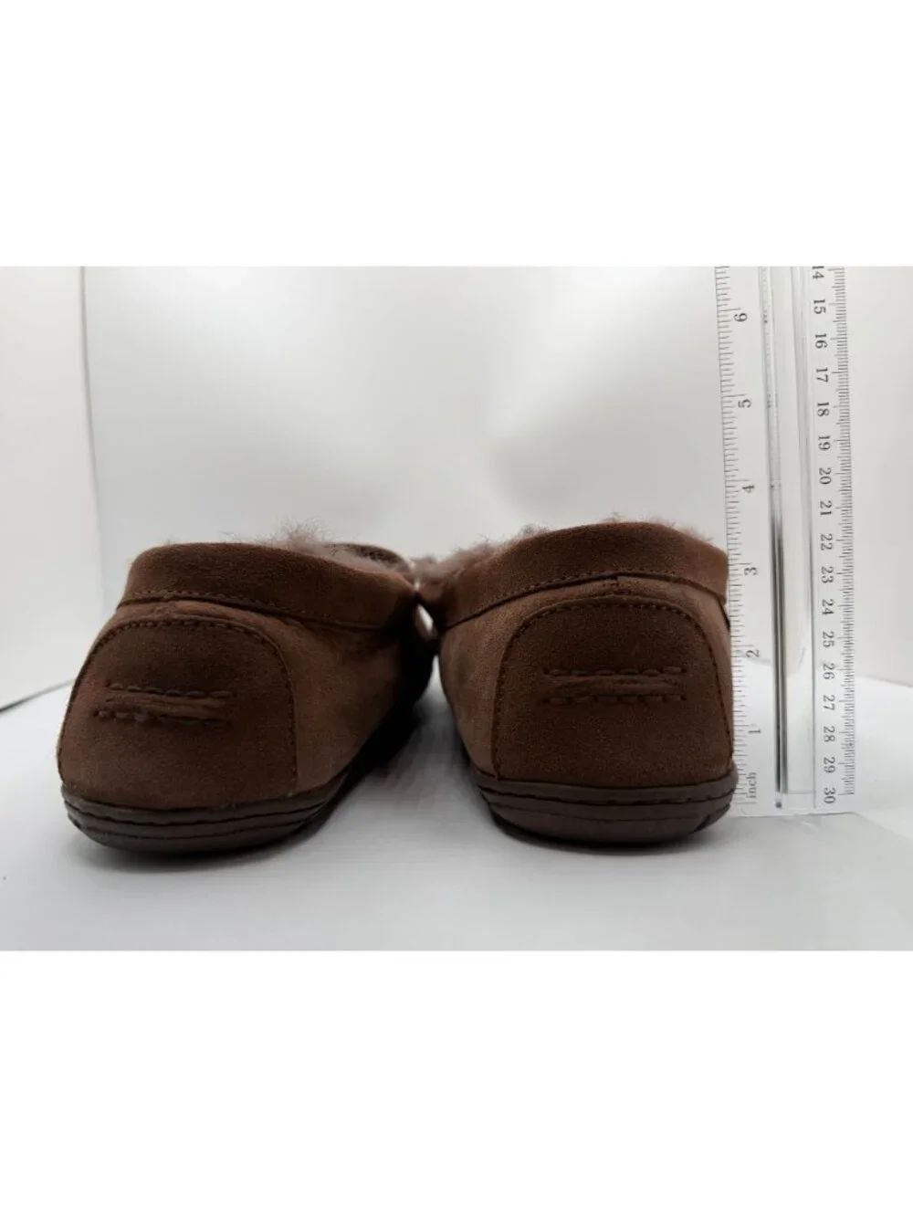 L.L.Bean Men's Wicked Good Slippers Venetian Size 12W Comfort Fur lined Shoe
